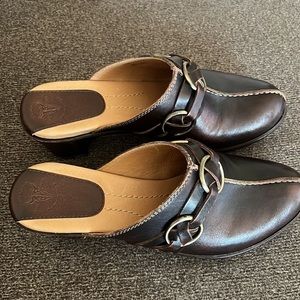 Frye Cheryl Ring Harness Brown  Leather Clogs Size‎ 7.5